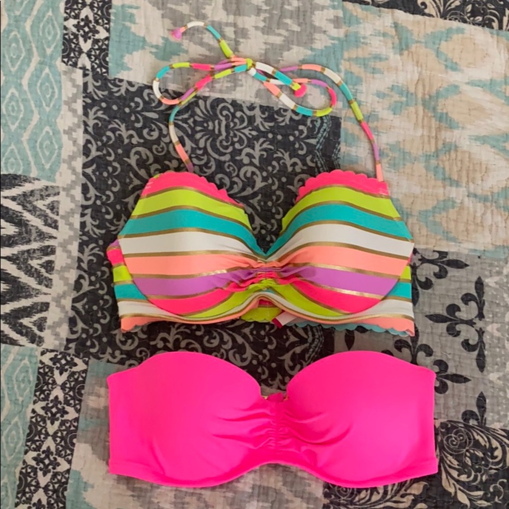 34C Victoria’s Secret neon Swim Tops (2)
